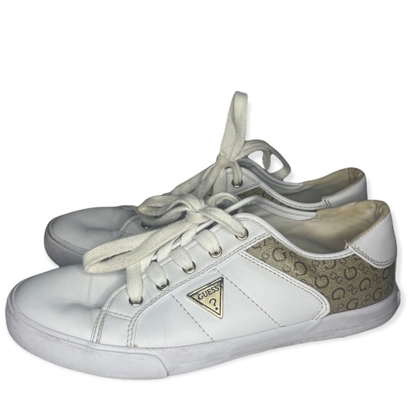 Guess Other - Guess Mens Comly Fashion Sneakers Shoes White Brown Monogram  size 8.5